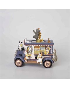 Gatti su camioncino carillon