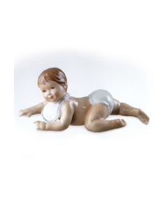 Neonato con bavaglino Statuina