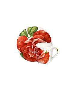 Tazza caffè Rosa rossa