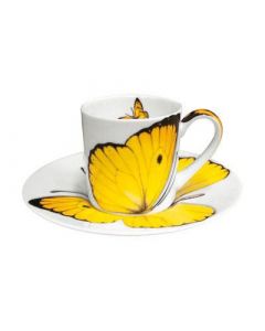 Tazza caffè farfalla gialla