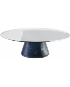 Alzatina blu Madame inox