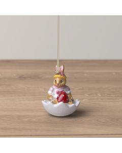 Bunny Coniglio nell'uovo ornamento rosa