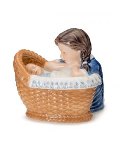 Bimba con fratellino Statuina