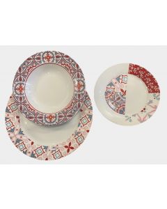 Servizio piatti x6 Atollo Meditarraneo (18 pz.)