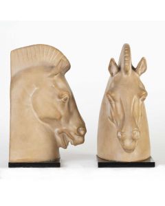 Fermalibri testa di cavallo pietra