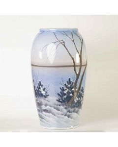 Vaso Inverno con neve h 44 cm