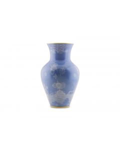Vaso Ming h 30 cm blu Pervinca Oriente Italiano
