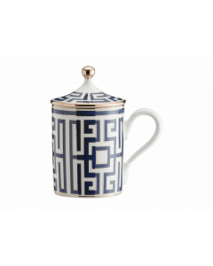 Tazza Mug Labirinto Zaffiro con coperchio