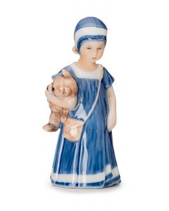 Elsa Blu con orsetto Statuina