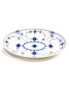 Piattino ovale raviera blu fluted plain Bing