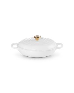 Tegame basso bianco 30 cm rotondo