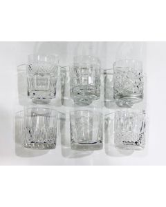 Set 6 bicchieri liquore molature differenti