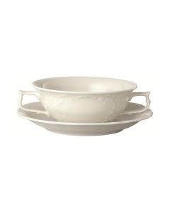 Tazze brodo con piatto Sonssouci avorio