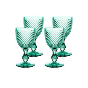 Set 2Calici acqua e 2 Calici vino Bicos verde