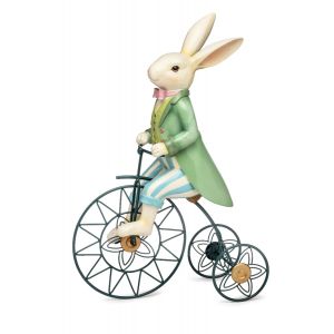 Coniglio Bunny in bicicletta