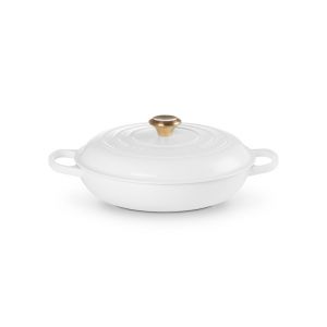 Tegame basso bianco 30 cm rotonda