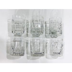 Set 6 bicchieri liquore molature differenti