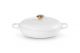 Tegame basso bianco 30 cm rotondo