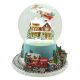 Babbo Natale su slitta boule de neige carillon