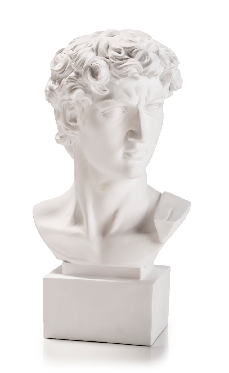 1037236 Busto David Bianco 53cm - immagine 1