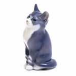 Statuina Gatto grigio seduto