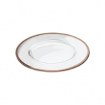Sottopiatto trasparente fascia oro