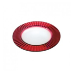 Sottopiatto trasparente con fascia rossa
