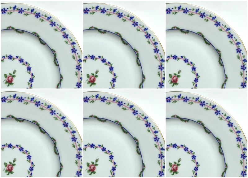 1474041616 Set 6 piatti piani Mentone Vieux Sevres - immagine 1