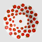 Piatto fondo coppetta Red Pop