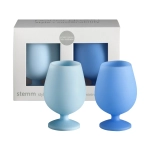 Set 2 Calici silicone cielo e azzurro Stemm