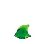 Scultura in cristallo Pesce verde Cachet Green amazon crystal