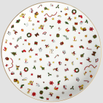 Piatto rotondo portata o segnaposto Noel