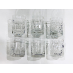Set 6 bicchieri liquore molature differenti