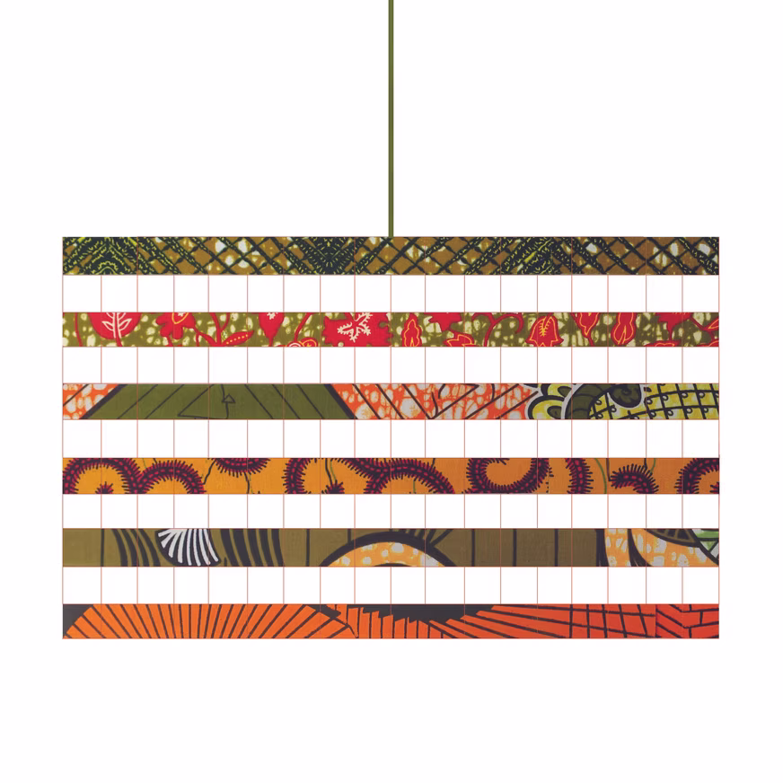 kaki Lampadario Calemard Kaki Orange - immagine 1