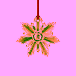 Ornamento stella annuale Noel palmette