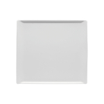 Piatto piano quadro - vassoio Mesh bianco liscio 26x24