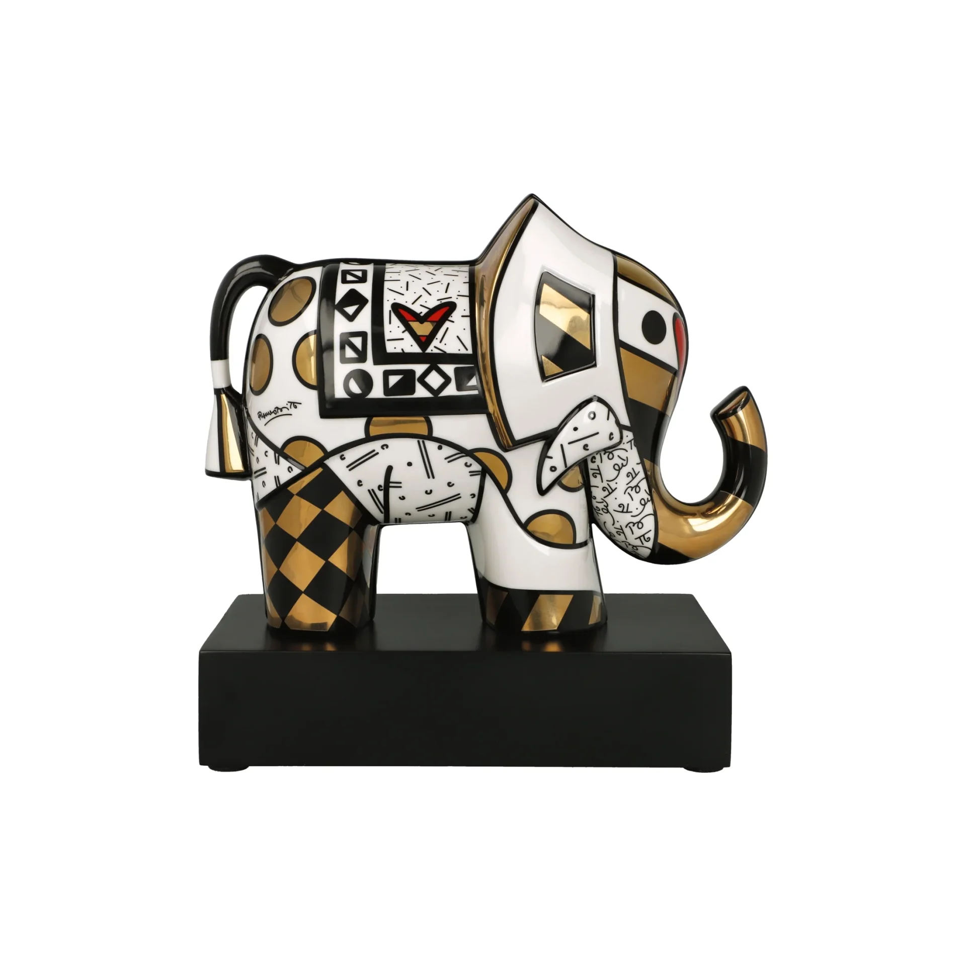 elefante Scultura Elefante Golden Great India - immagine 1