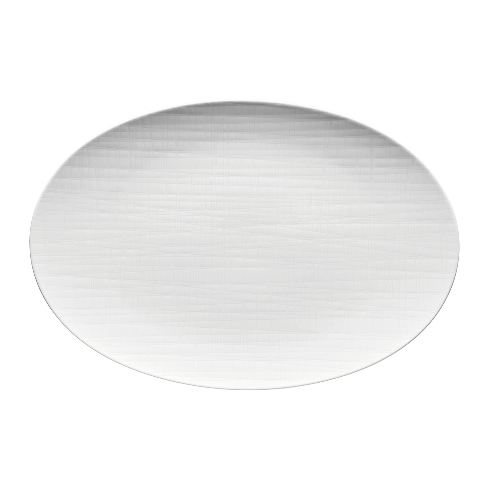 oval Piatto ovale da portata 34 cm Mesh bianco - immagine 1