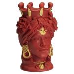 Testa di Moro donna 18 cm terracotta