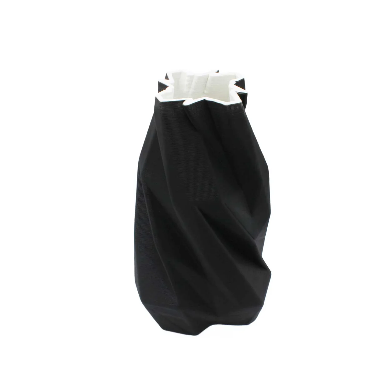 vaso nero Vaso 3D Nero Forme 32cm Porcellana - immagine 1