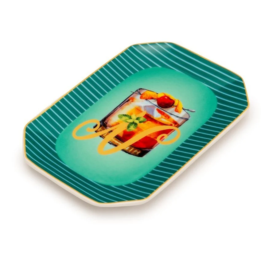 happy-hour-n Piattino Svuotatasche Happy Hour "N" Palais Royal 18x12 cm. - immagine 1